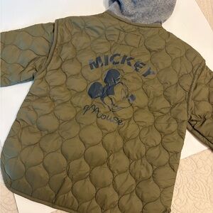 Zara Disney Baby Mickey Mouse Lightweight Quilted Jacket Hood 18 - 24 Mos